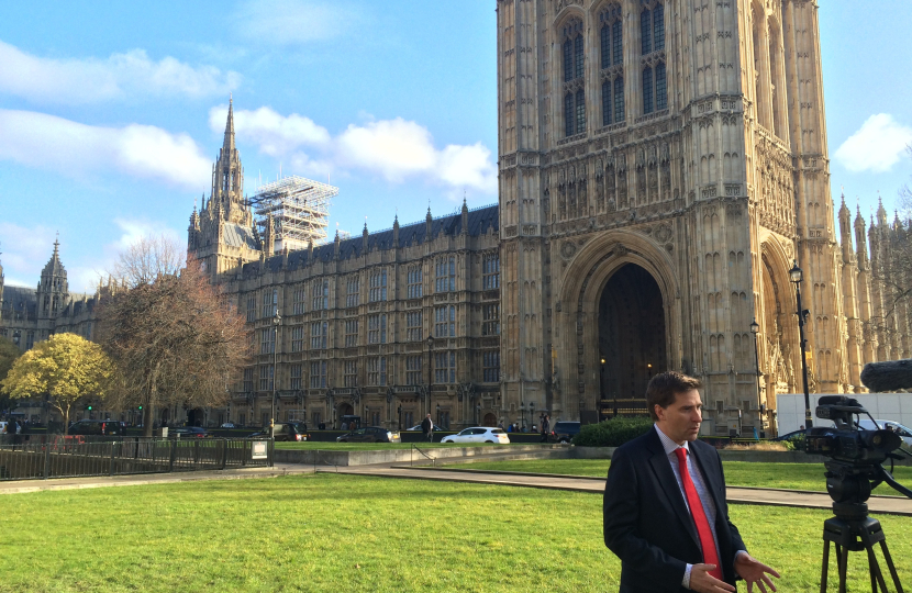 Media interview College Green