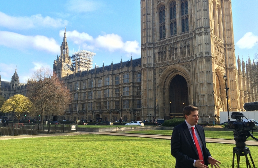 Media interview College Green