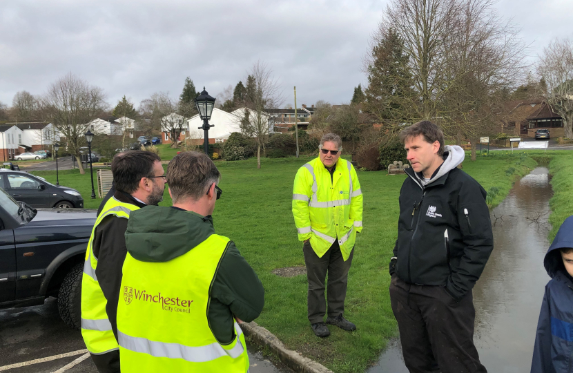 Steve Brine at the scene