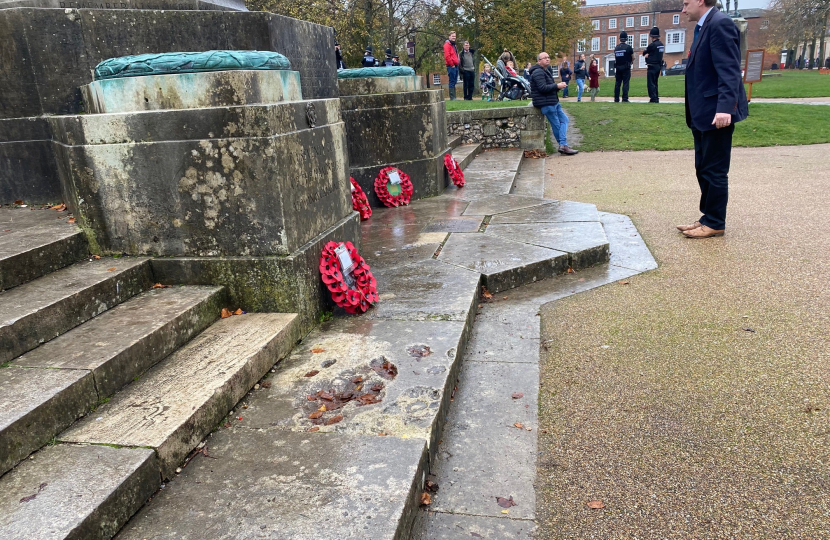 Laying the wreath