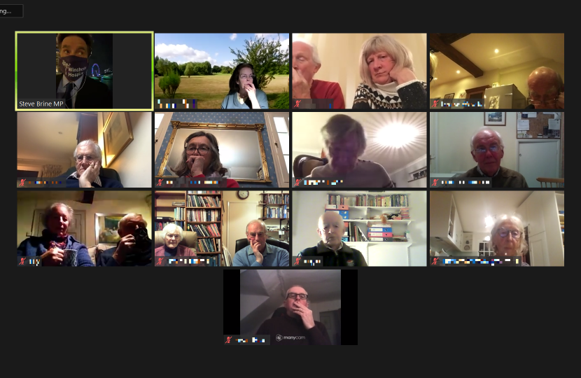 Steve Brine on Zoom with the Alresford Society