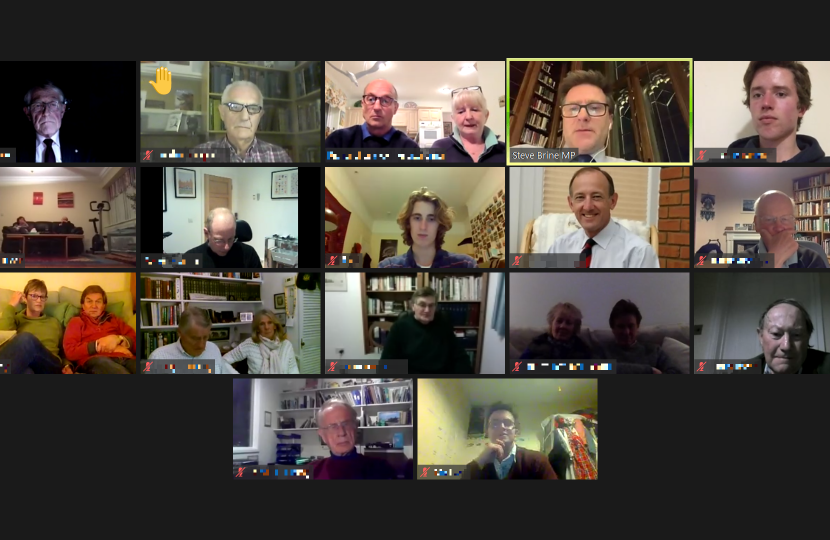 Steve Brine on Zoom with Winchester Rotary