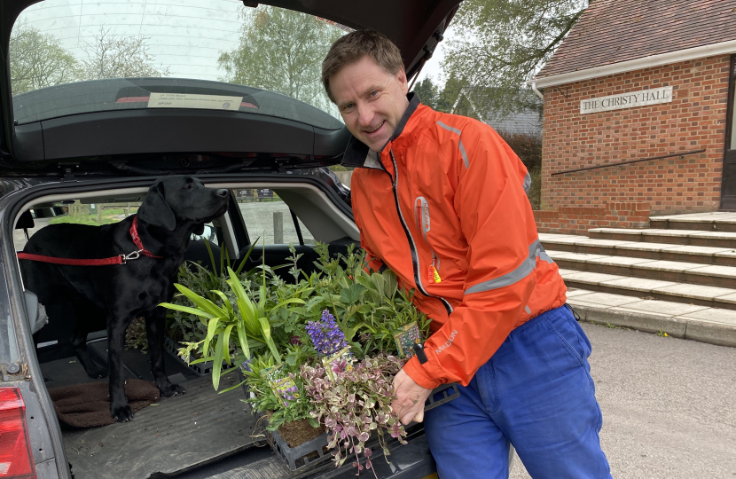 Steve Brine with lab Monty