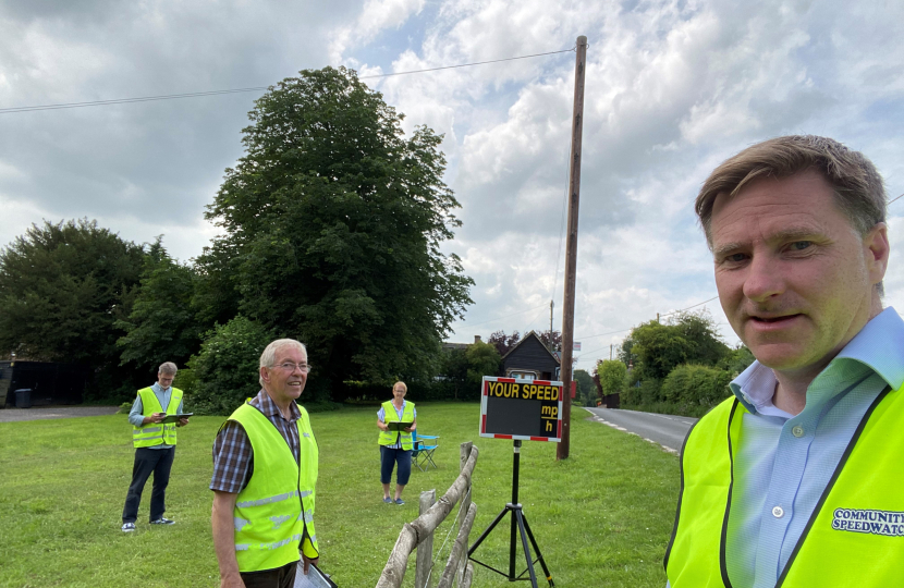 Steve Brine pictured with David Cook and volunteers