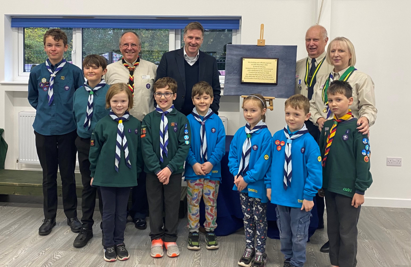 Steve Brine MP with Scout leaders