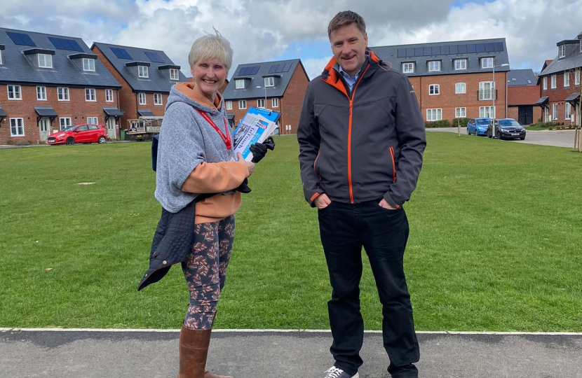 Steve Brine MP with Cllr Sue Cook