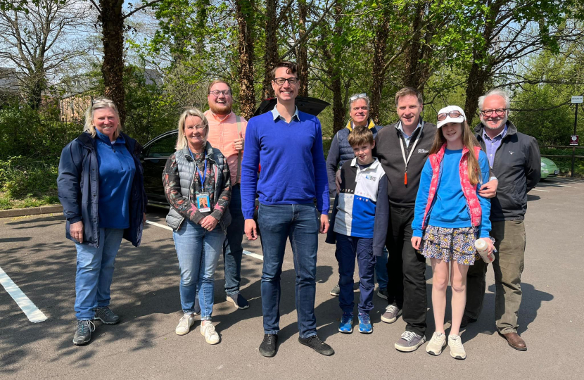 Pictured; Steve Brine MP, candidate Sam Feltham and local conservative team.