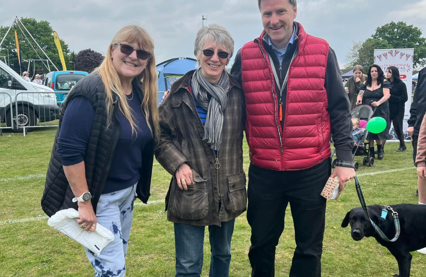 Steve Brine with Margaret Atkinson and Shelagh Lee
