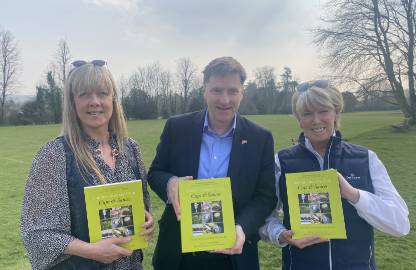 Pictured, from left to right, Barbara Parry, Steve Brine MP and Penny Ericson.