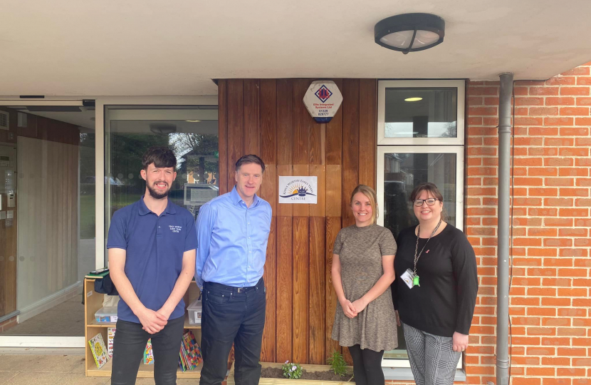 Pictured (from left to right); Joe Fuller, Steve Brine MP, Hannah Green and Gemma Shergold