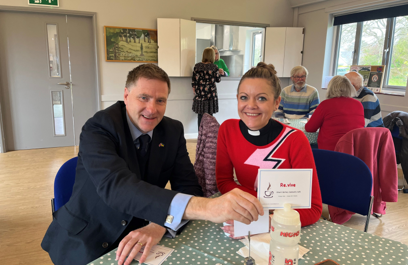 Pictured; Steve Brine MP with Rev Marianne Foster