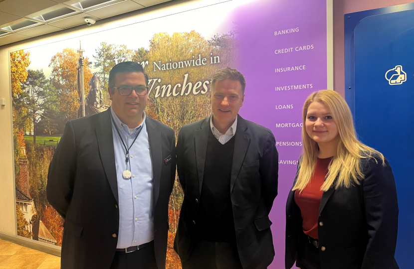 Steve Brine MP visits Nationwide Branch in Winchester