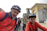 Steve Brine and his son William on their bikes