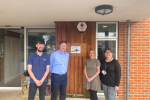 Pictured (from left to right); Joe Fuller, Steve Brine MP, Hannah Green and Gemma Shergold