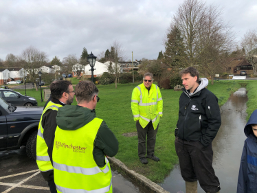 Steve Brine at the scene