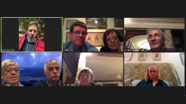 Steve Brine on Zoom with members of the Winchester Litterpickers