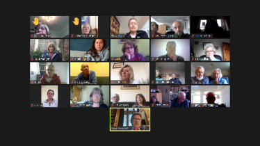 Steve Brine on Zoom with Hope Church 