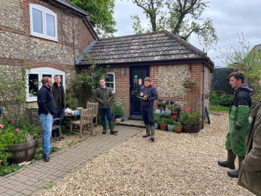 Steve Brine MP, local farmers; Ben Robinson, Jon Procter, Philip Tickner and Simon Tickner and NFU representatives; Ben Gibbons and James FiztGerald.