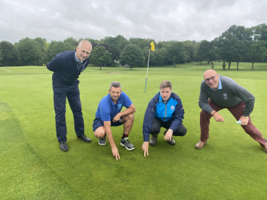 Pictured; Steve Brine with the Alresford Golf Club team