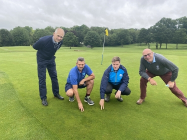 Pictured; Steve Brine with the Alresford Golf Club team