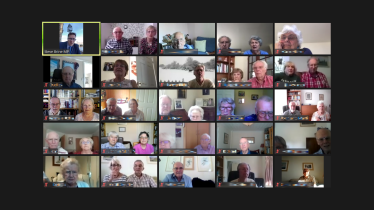 Steve Brine during the event with members of the Itchen Valley Probus Club