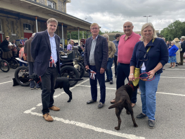 Steve Brine with local Cllrs Patrick Cunningham, Stephen Godfrey and Caroline Horrill