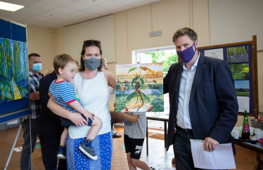 Steve Brine with winner Anna Parker