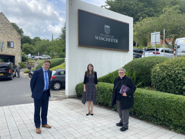 Steve Brine with Michelle Donelan and Reverend Professor Elizabeth Stuart