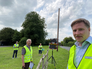 Steve Brine pictured with David Cook and volunteers