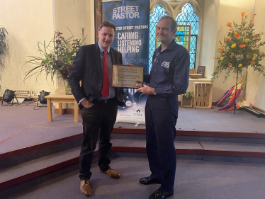 Street Pastors service Steve and Mark