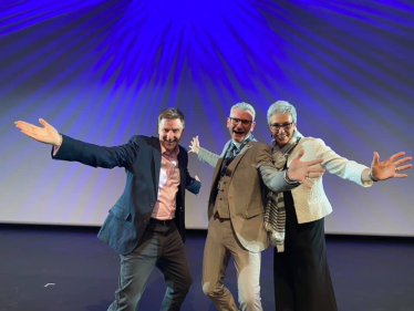 Steve Brine with headteacher of Thornden School