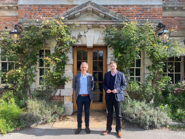 Pictured; Steve Brine with Danny Pecorelli at Lainston House