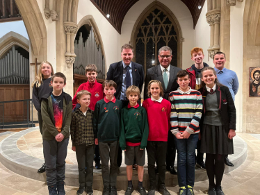 Ask Alok Sharma with school children