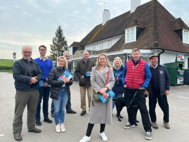 Pictured; Steve Brine MP, candidate Signe Biddle and local conservative team