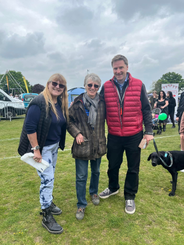 Steve Brine with Margaret Atkinson and Shelagh Lee