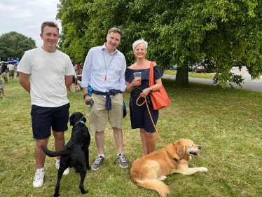Pictured; Steve Brine MP, Cllr Fiona Isaacs and Harry Johnson-Hill