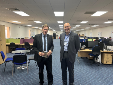 Pictured; Steve Brine MP with Novacyt Chief Executive, David Allmond.