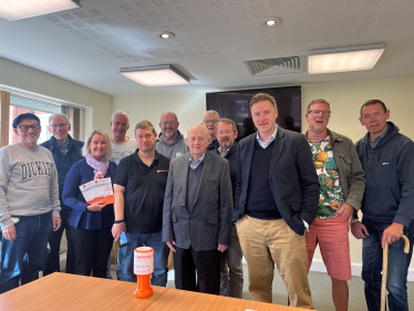 Pictured; Steve Brine MP and Councillor Jan Warwick with members of the Winchester Say Aphasia group.