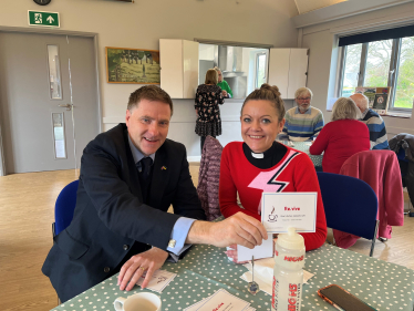 Pictured; Steve Brine MP with Rev Marianne Foster